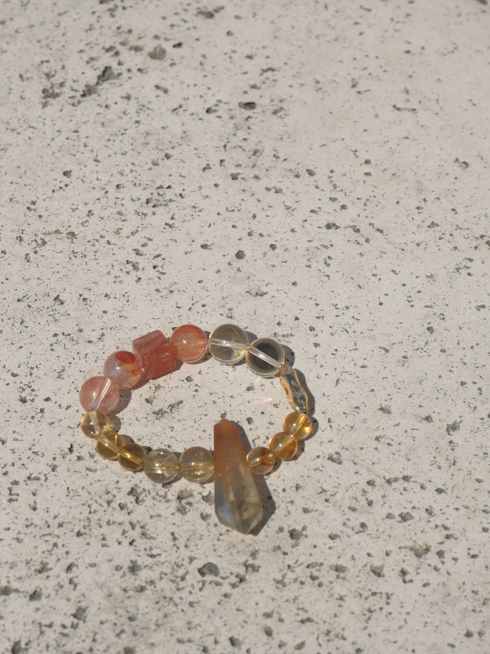 Leo Wealth – Citrine and Rutilated Quartz Healing Bracelet by OneBone