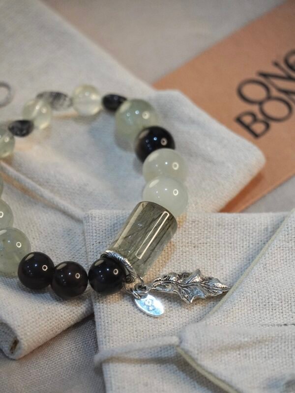 Malachite and Rutile Quartz Bracelet